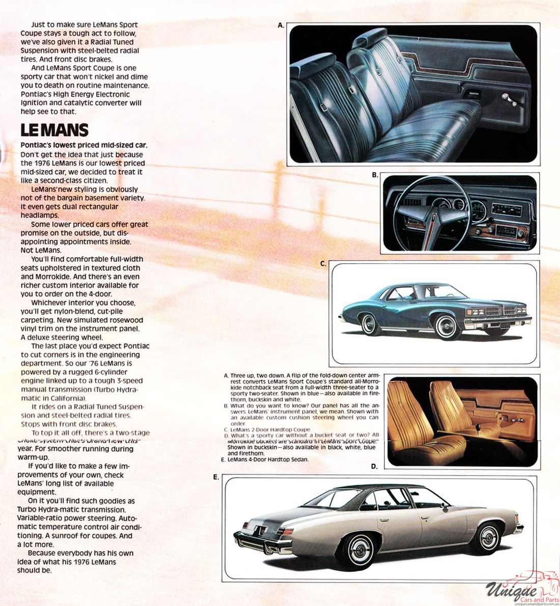 1976 Pontiac Full-Line Brochure Page 13